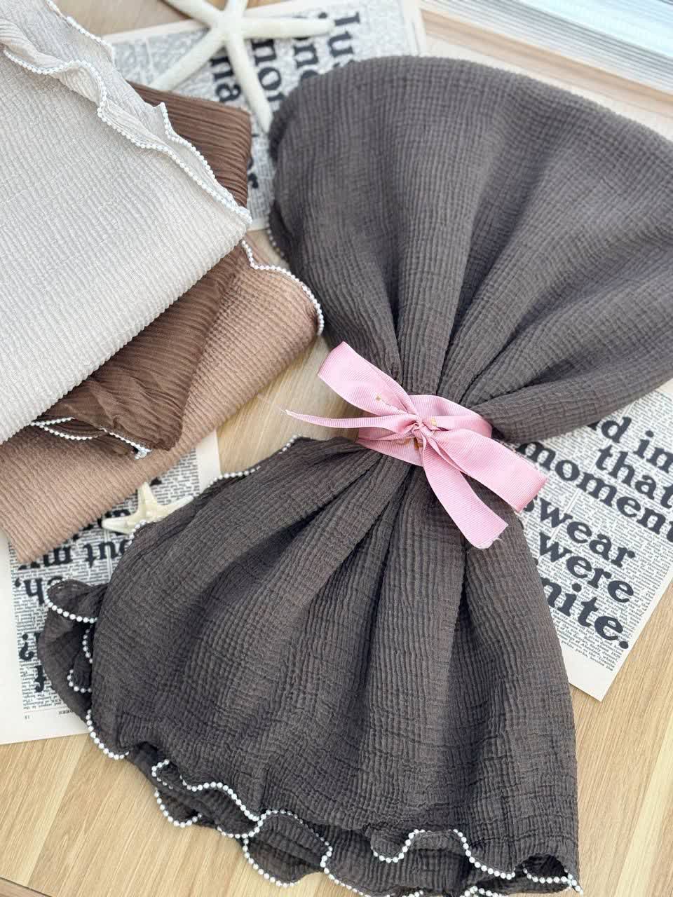 1292- شال لبه مروارید