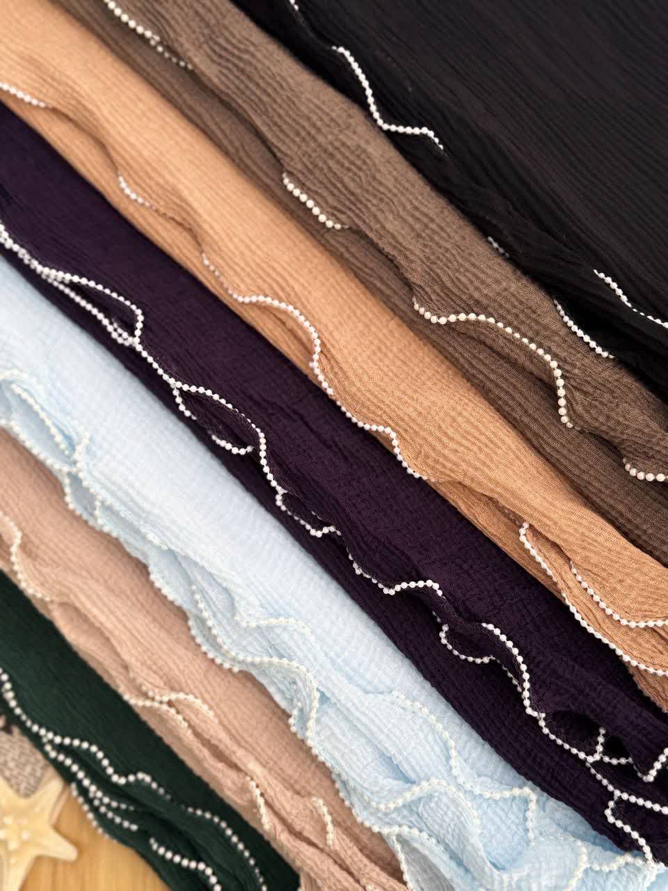 1292- شال لبه مروارید