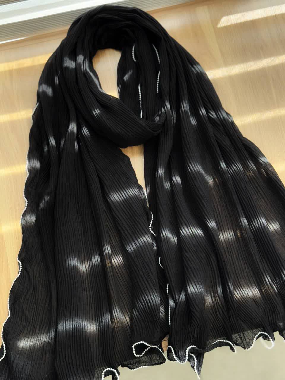 1292- شال لبه مروارید