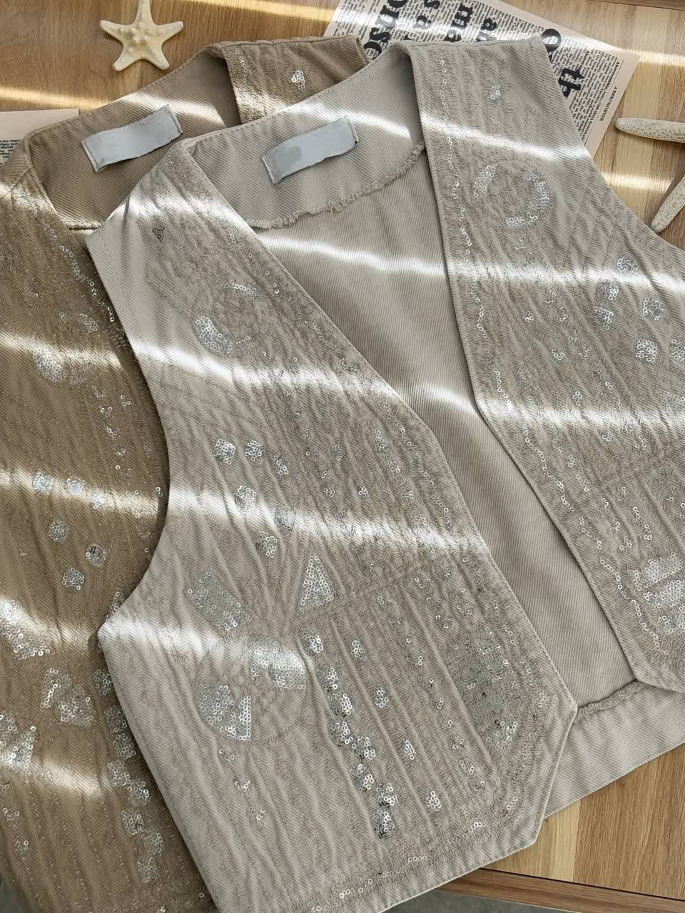 1304- وست گلدوزی کتان