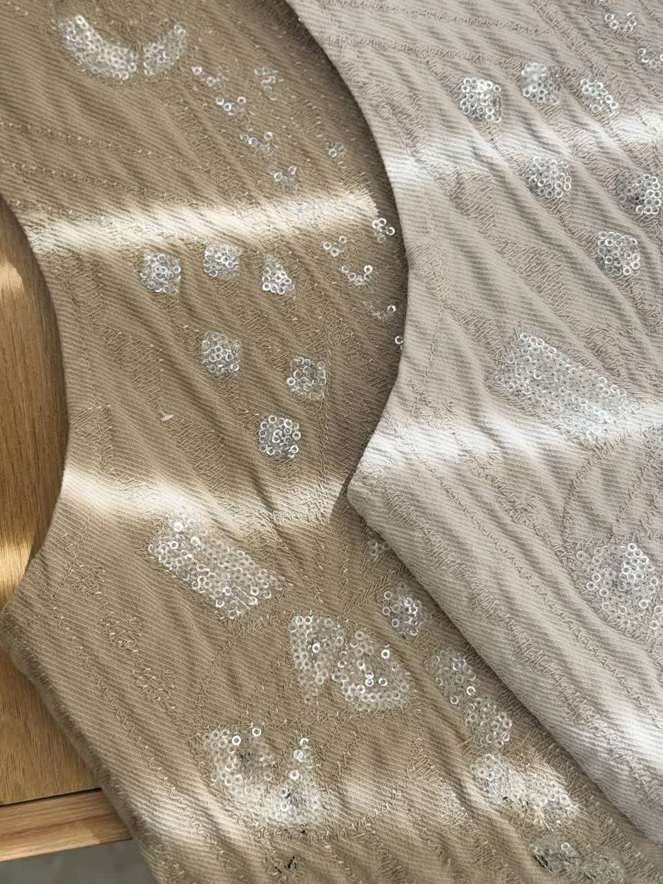 1304- وست گلدوزی کتان