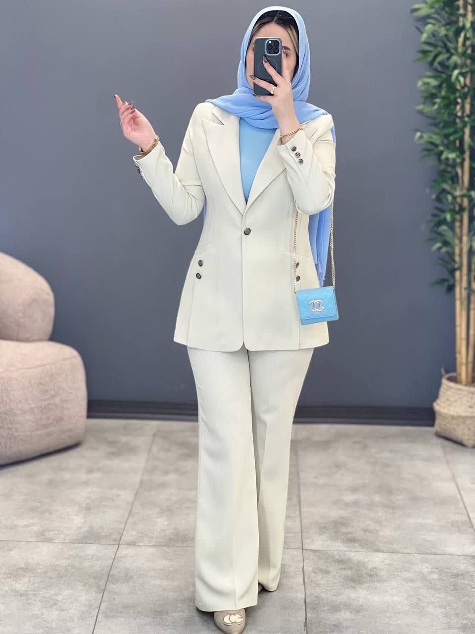 1257- کت و شلوار دو جیب