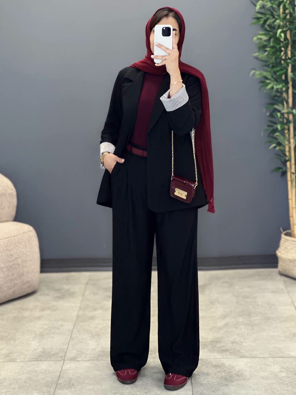 1303- ست کت و شلوار بامبو