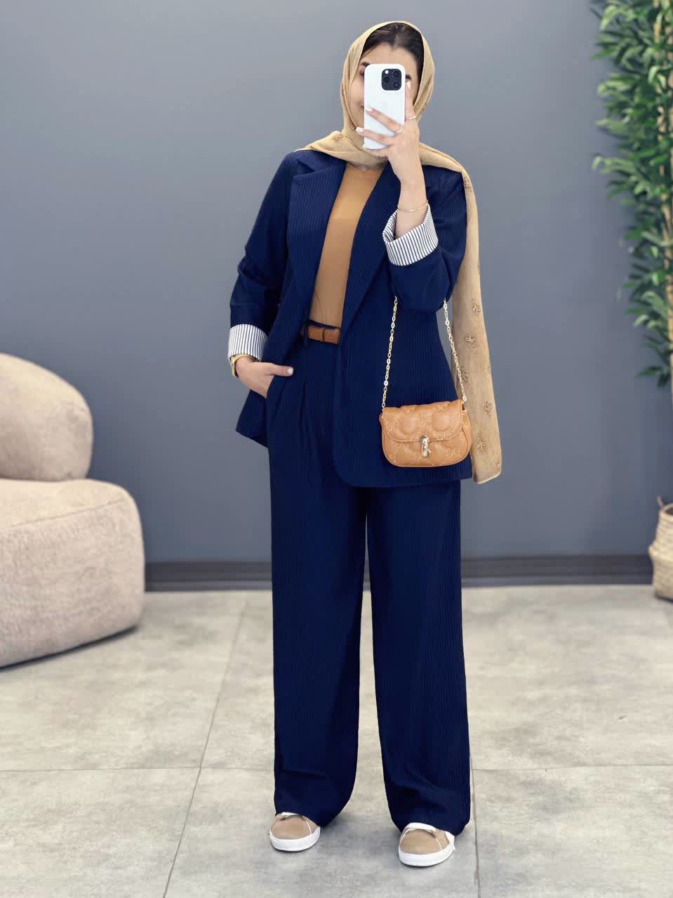 1303- ست کت و شلوار بامبو