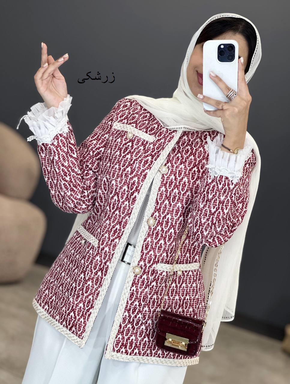 1319- کت مزونی کامیلا