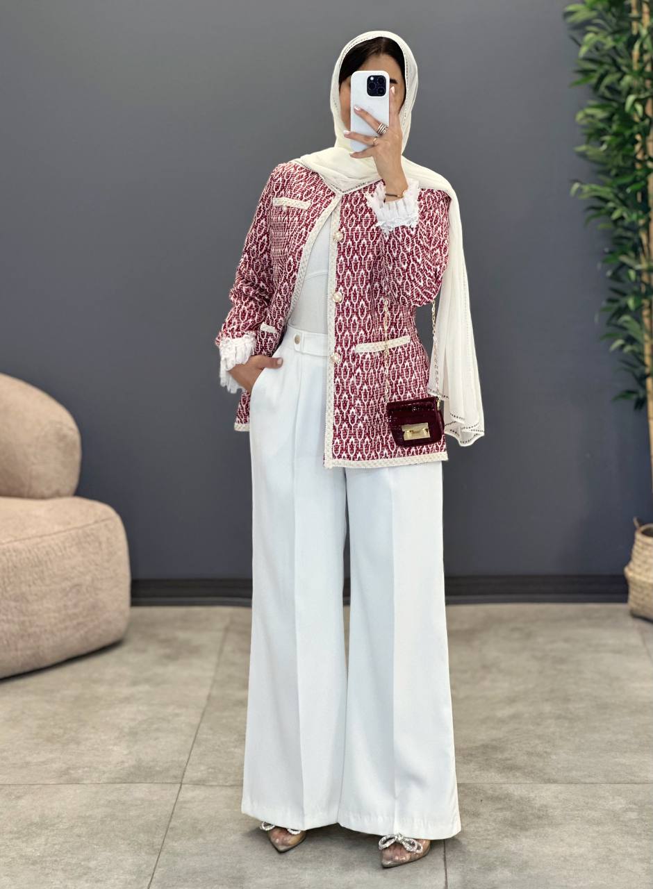 1319- کت مزونی کامیلا