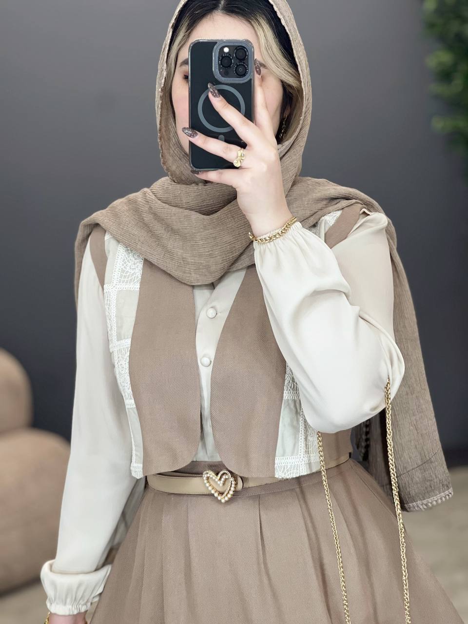 1342- ست جلیقه و دامن ژیوان