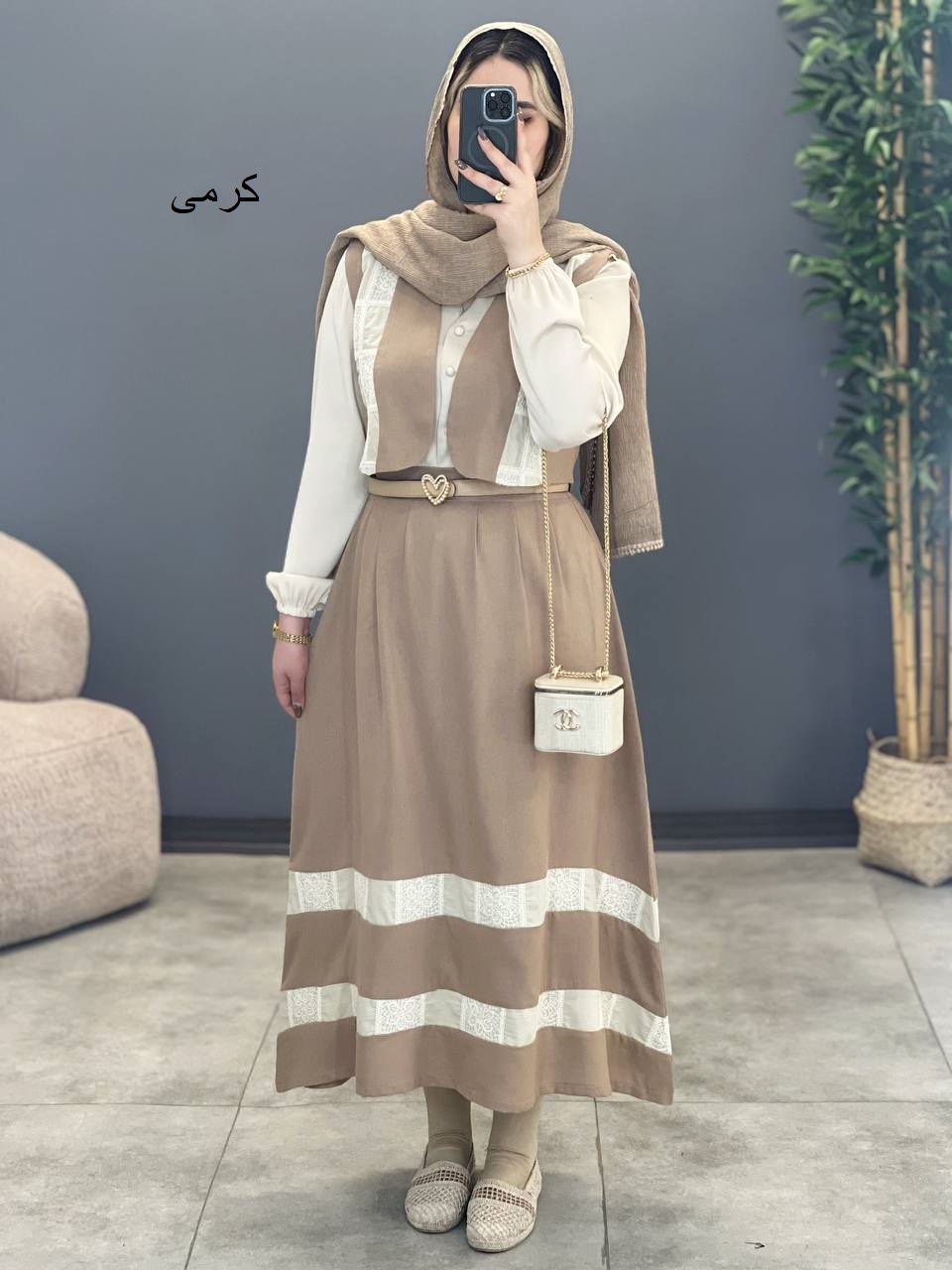 1342- ست جلیقه و دامن ژیوان