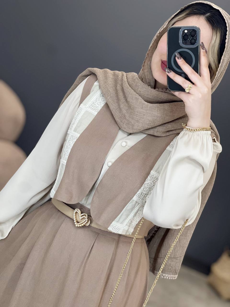 1342- ست جلیقه و دامن ژیوان