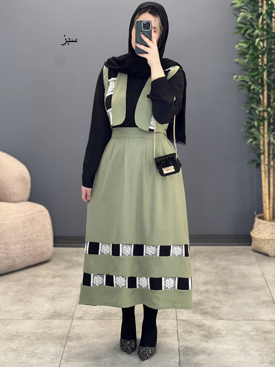 1342- ست جلیقه و دامن ژیوان