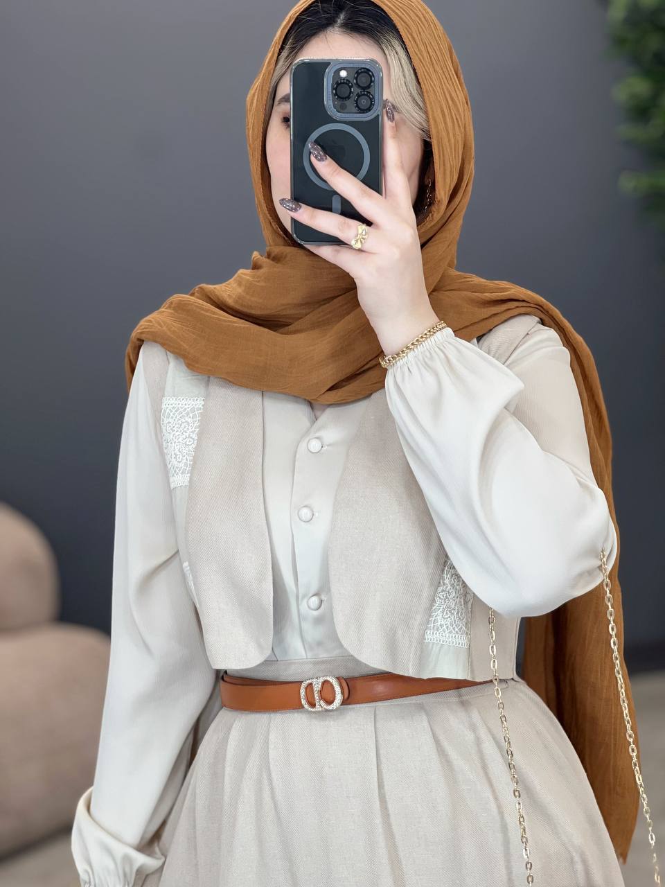 1342- ست جلیقه و دامن ژیوان