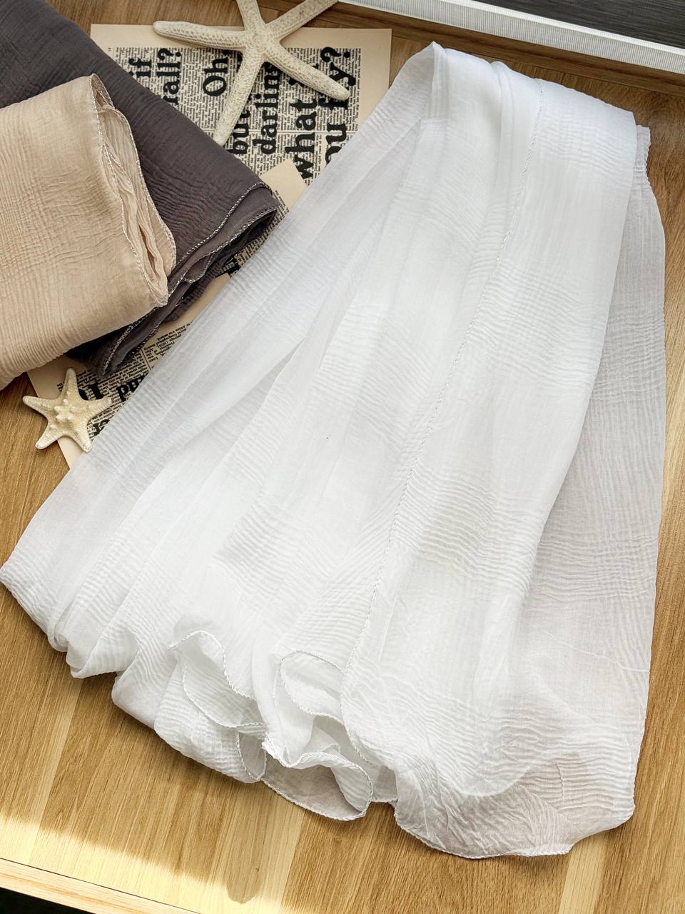 1347- شال پلیسه سوپر نخ