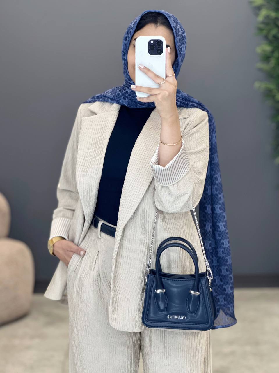 1303- ست کت و شلوار بامبو