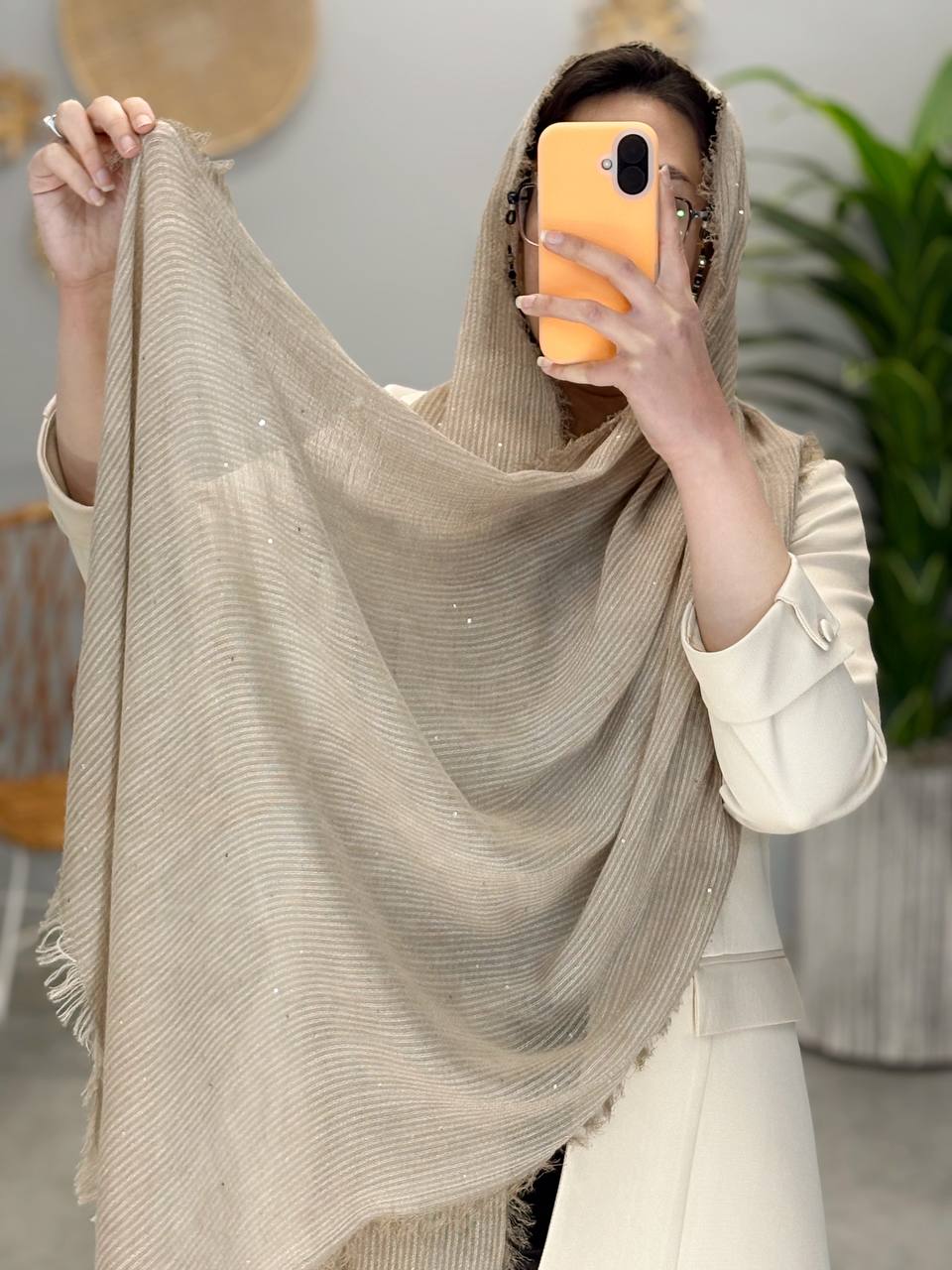 1361-شال کنفی پولکی