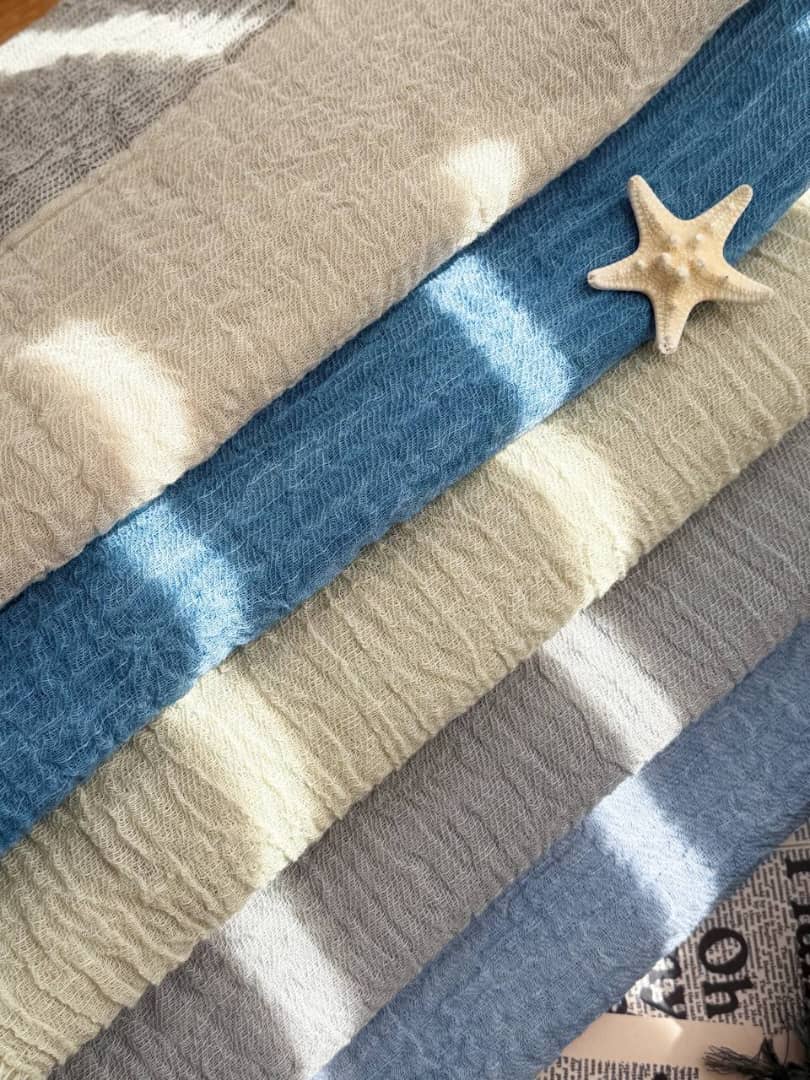 1363- شال کنفی ریش نیلا رز