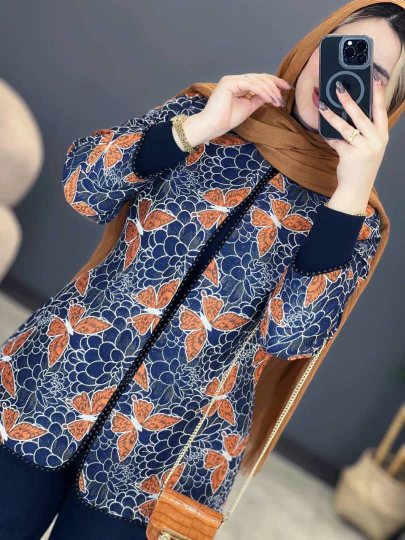 1360- کت ژاکارد پروانه