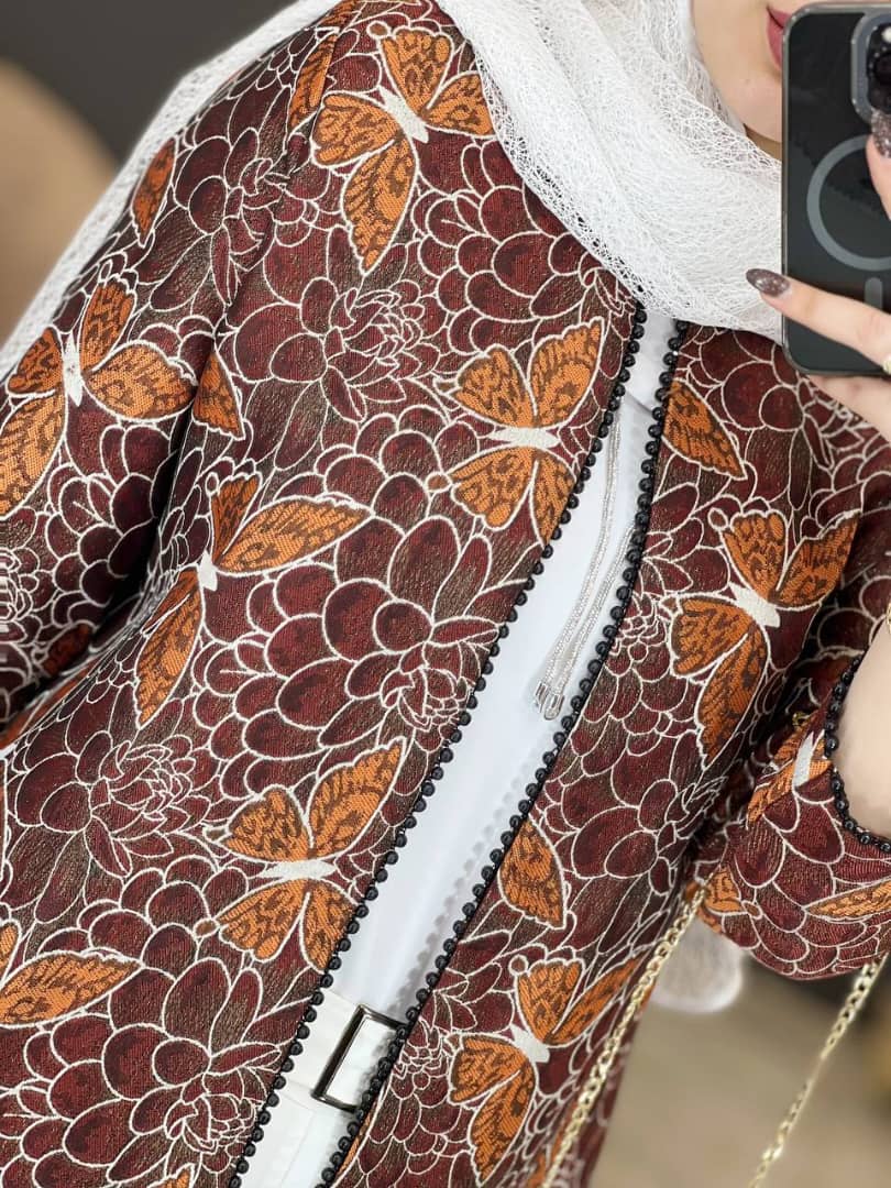 1360- کت ژاکارد پروانه