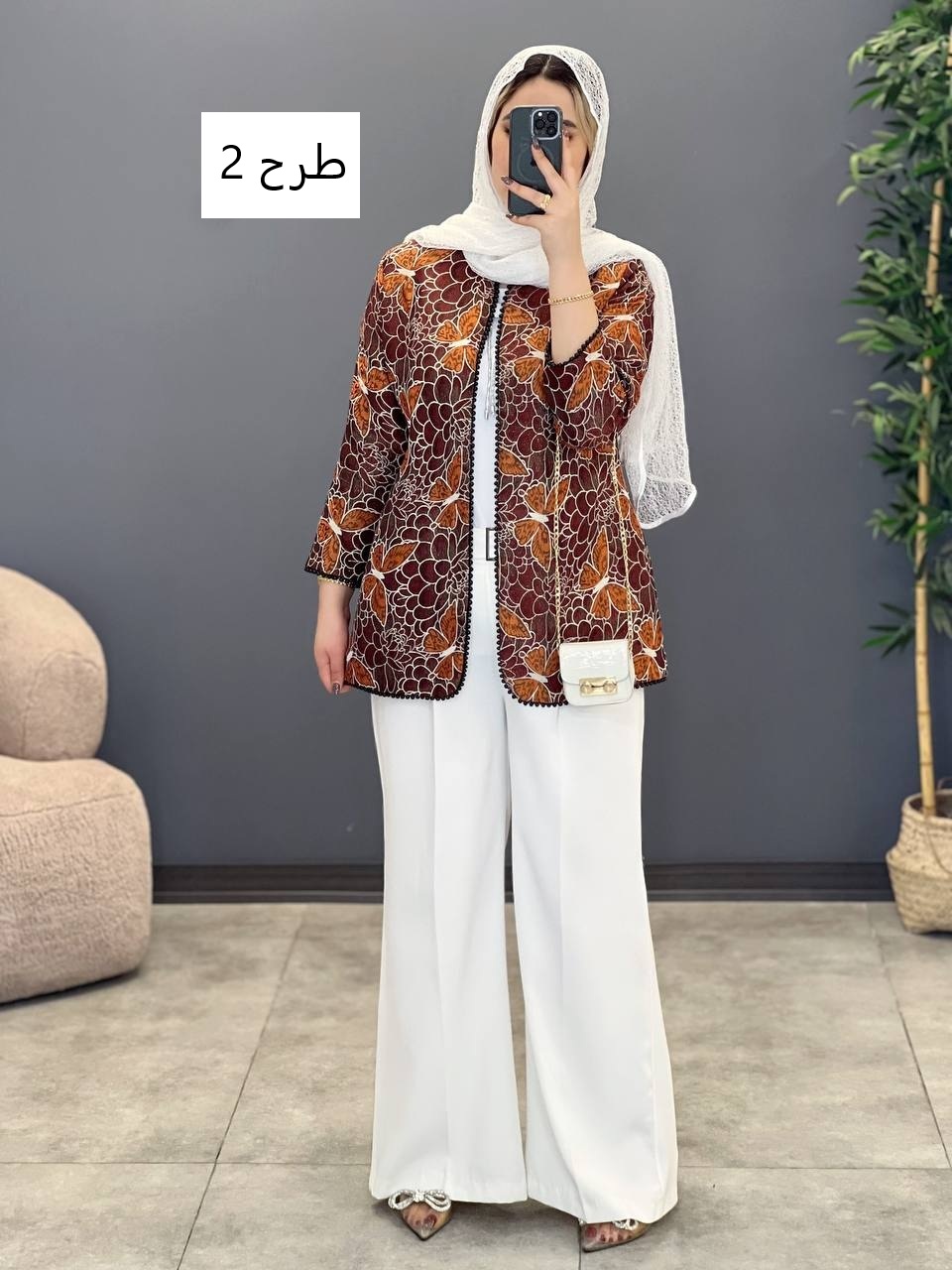 1360- کت ژاکارد پروانه