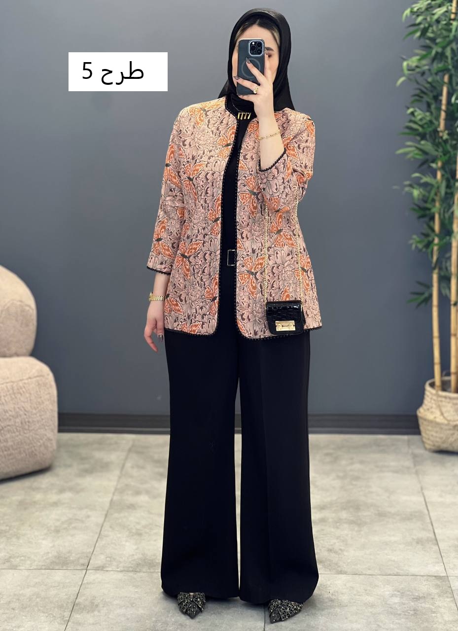 1360- کت ژاکارد پروانه