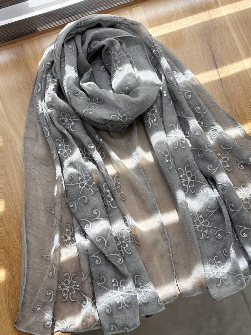 1368- شال مجلسی سنگدوزی