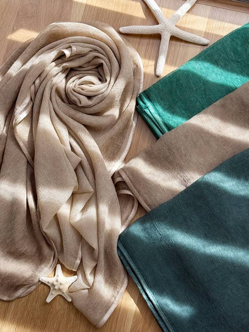 1369- شال ابریشم دور نوار