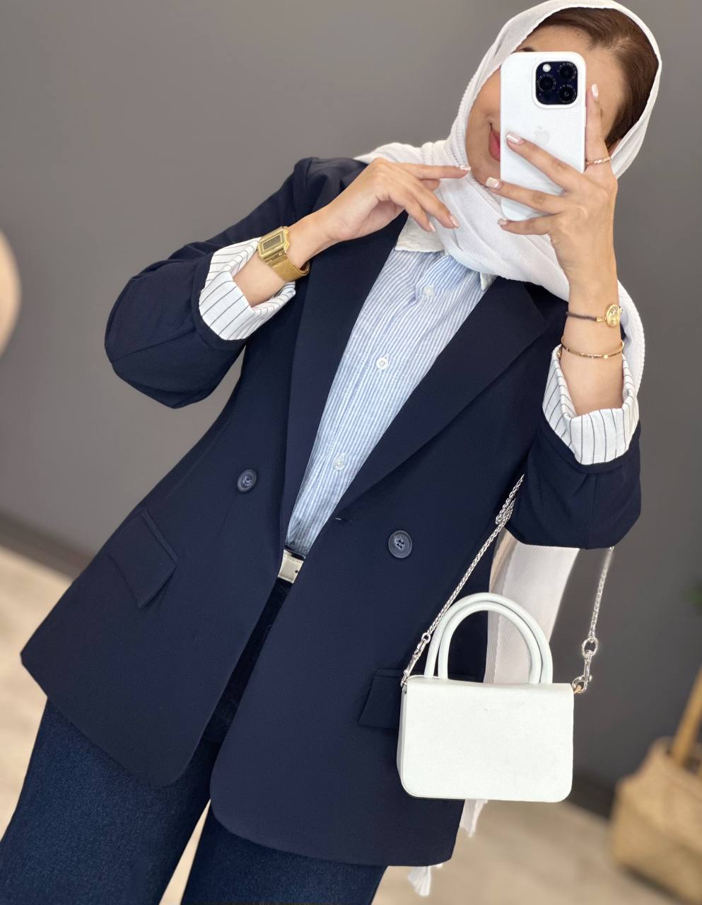 1357- کت کجراه آستین دیپلمات