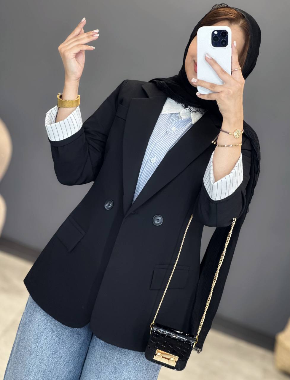 1357- کت کجراه آستین دیپلمات