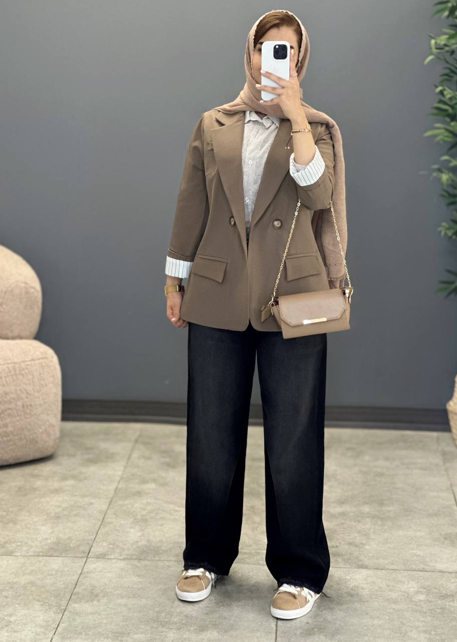 1357- کت کجراه آستین دیپلمات