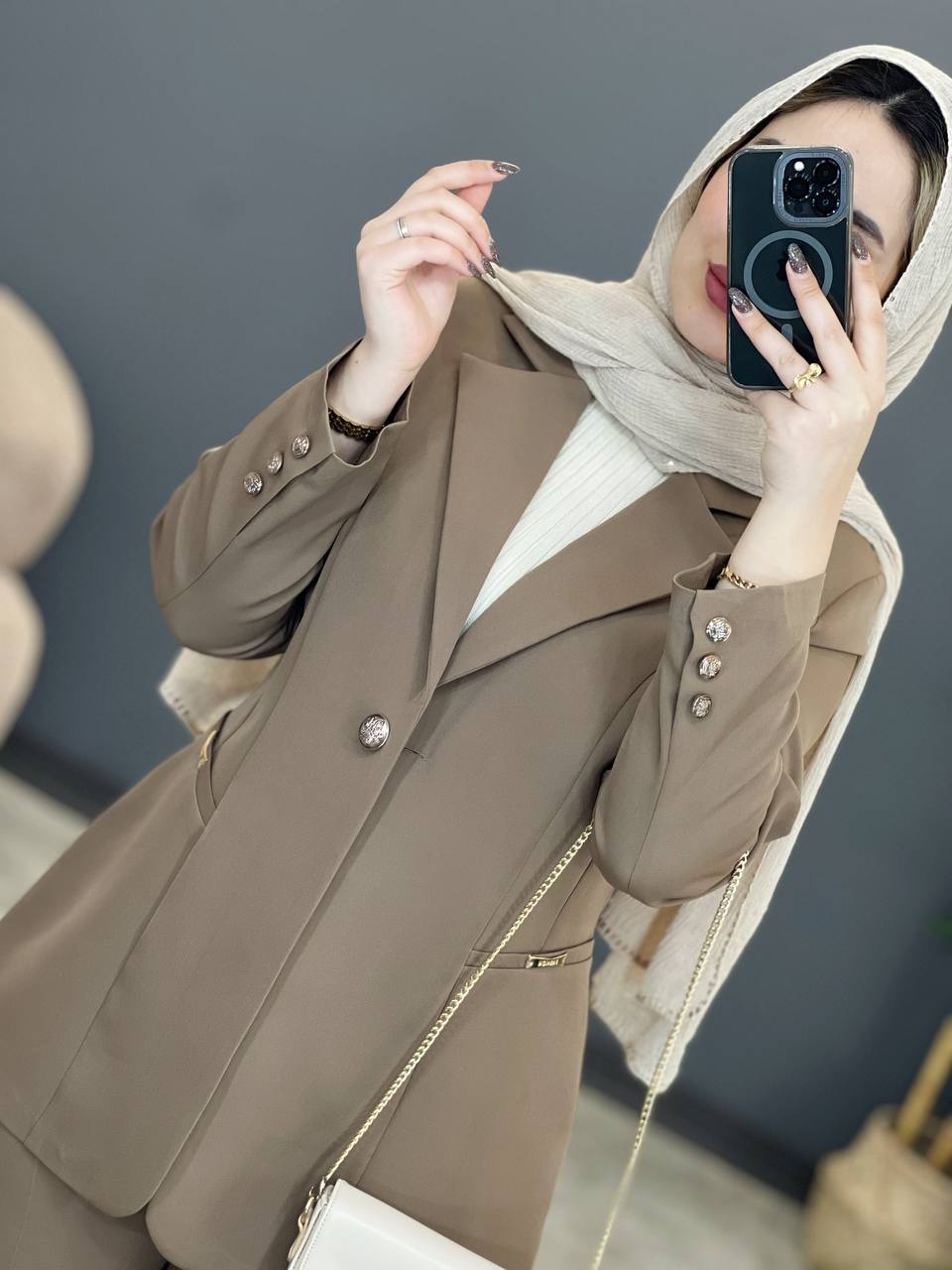 1377_ کت و شلوار جیب فلزی