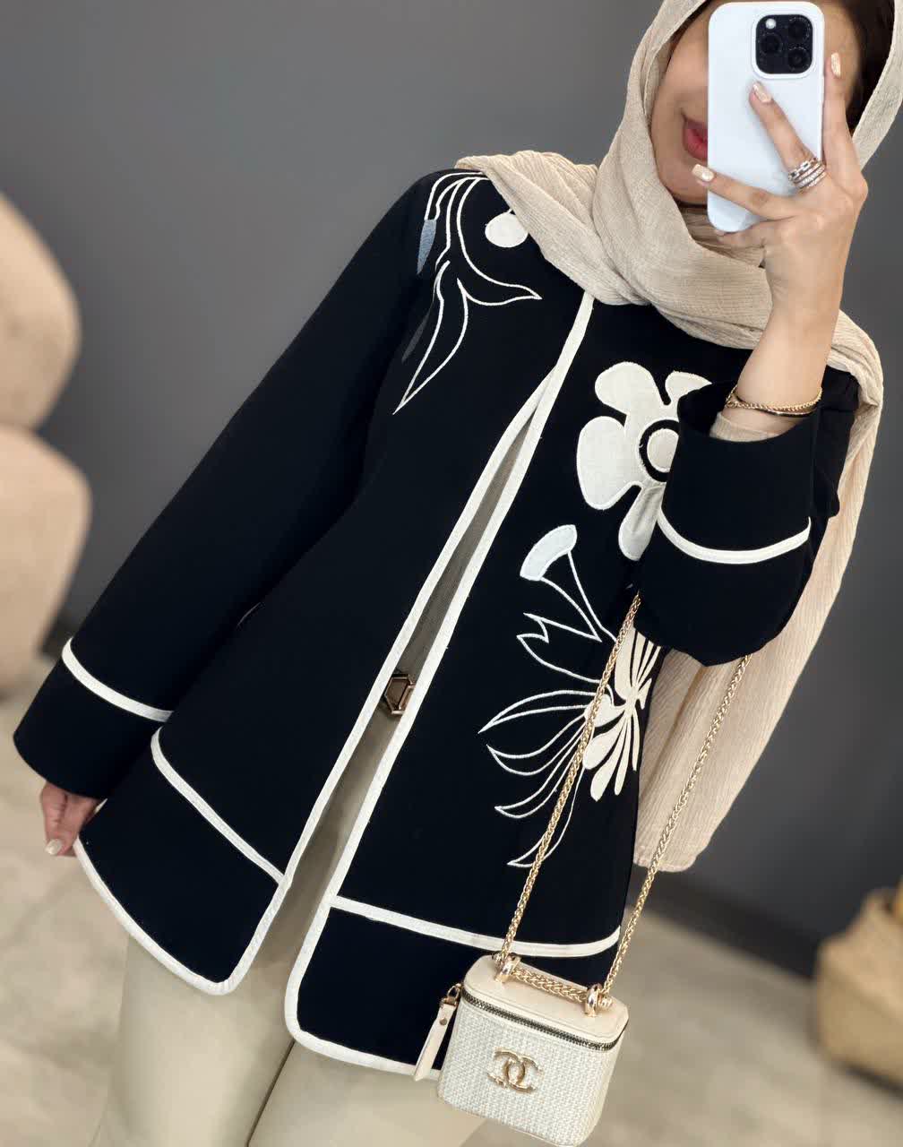 1398-کت لینن گلدوزی