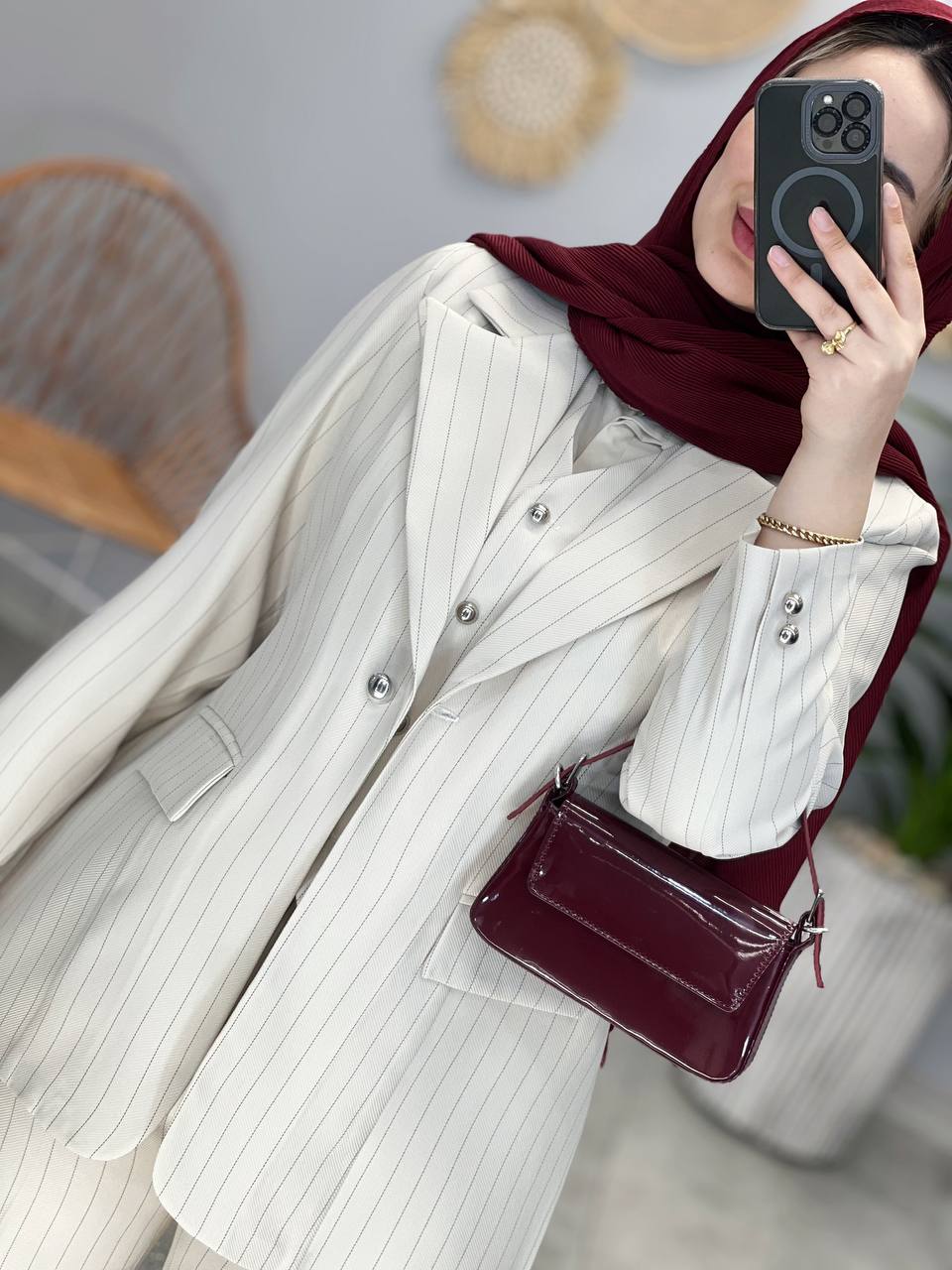 1421- ست سه تیکه مزونی تندیس