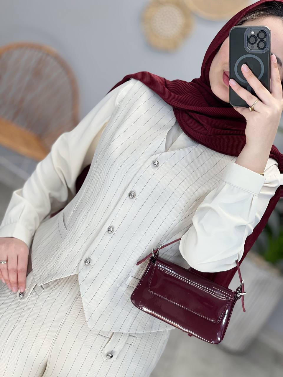 1421- ست سه تیکه مزونی تندیس