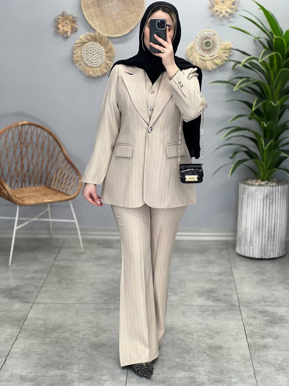 1421- ست سه تیکه مزونی تندیس