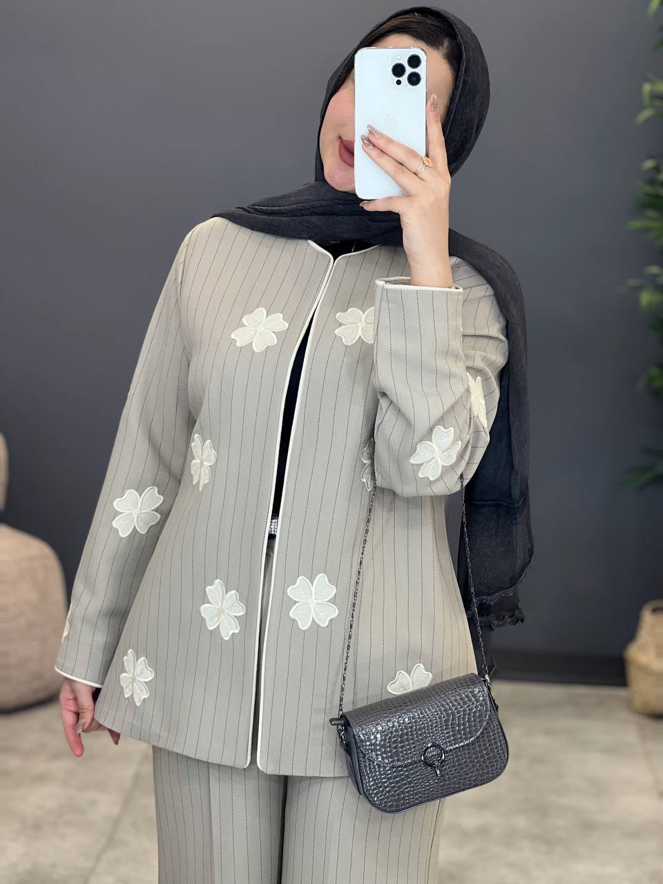 1434- ست کت و شلوار دیپلمات شکوفه