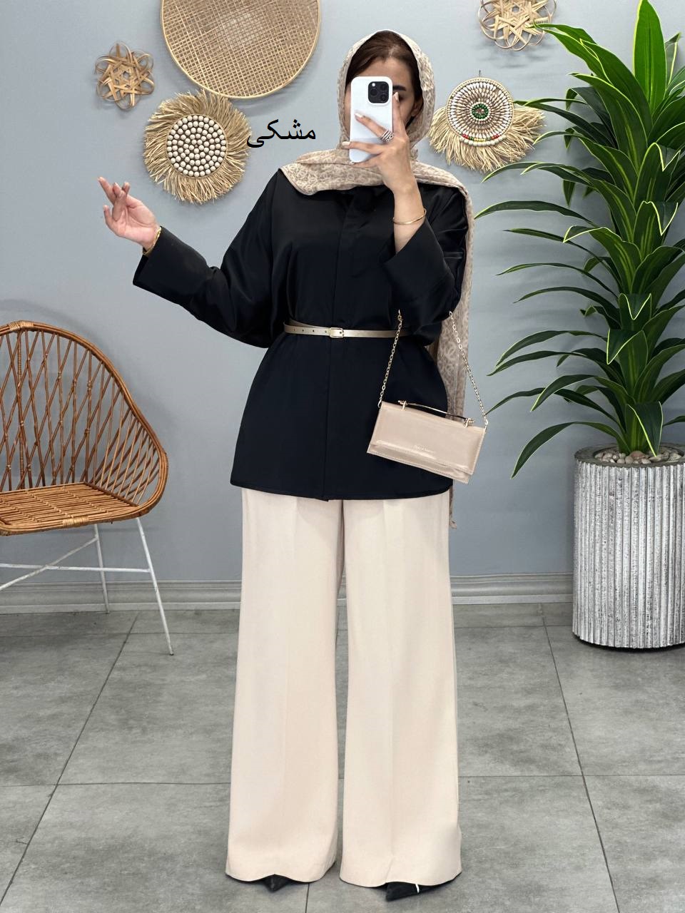 1438- شومیز بغل چاک