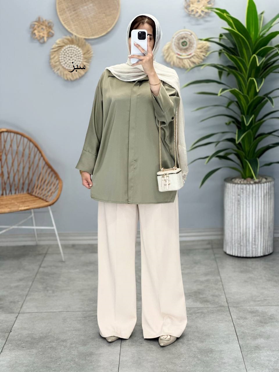 1438- شومیز بغل چاک