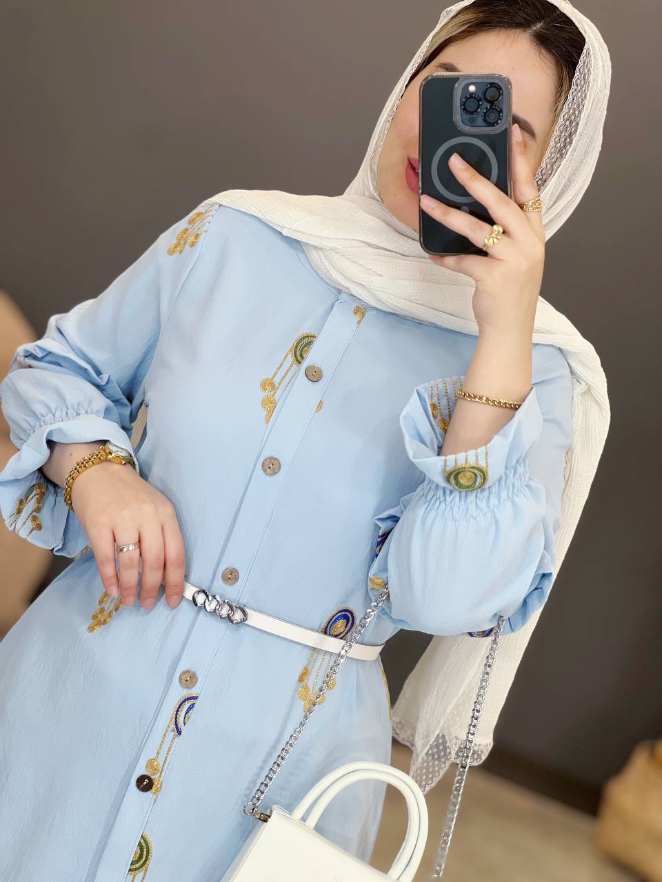 1452- شومیز آستین چین دار