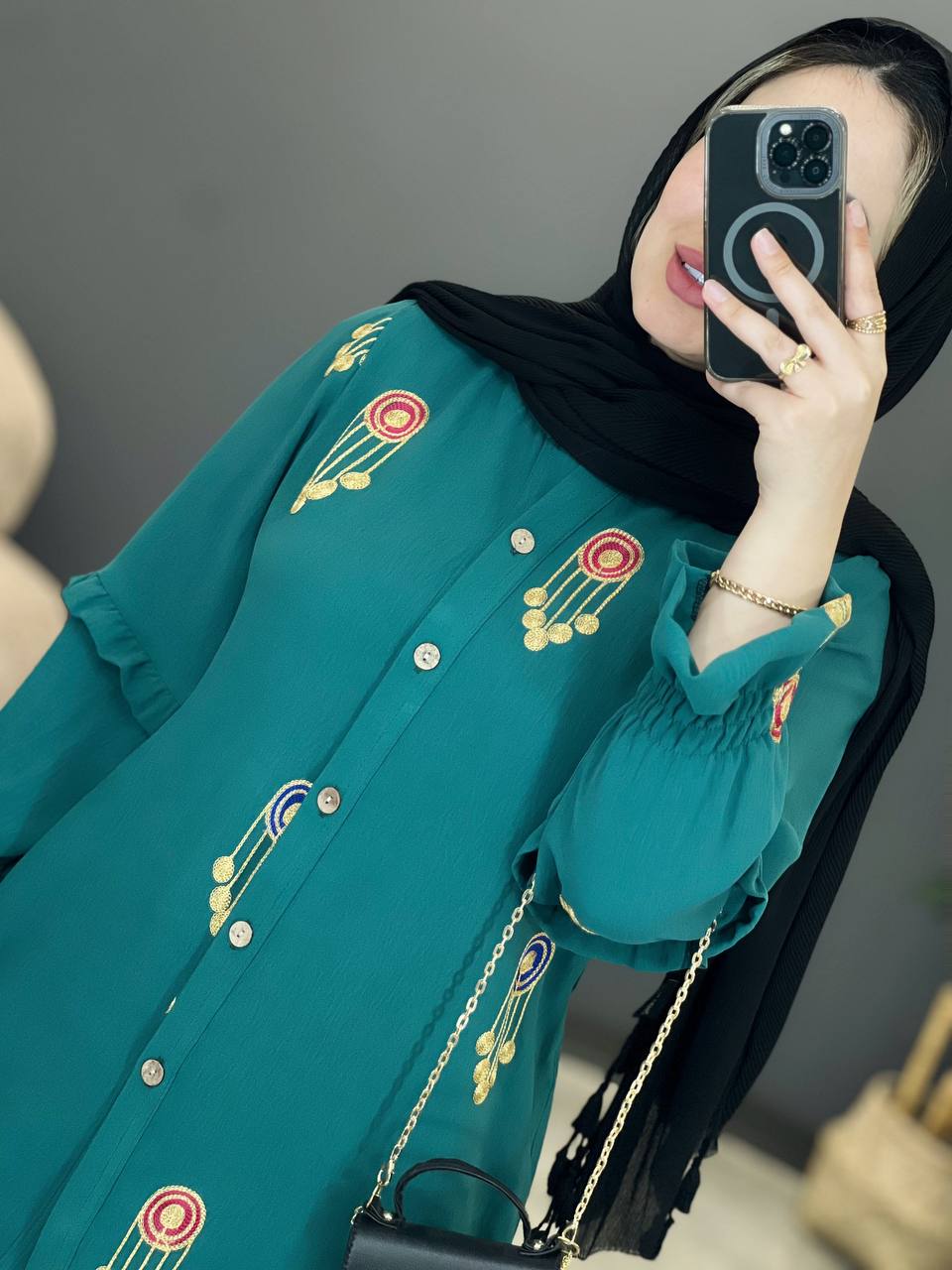 1452- شومیز آستین چین دار