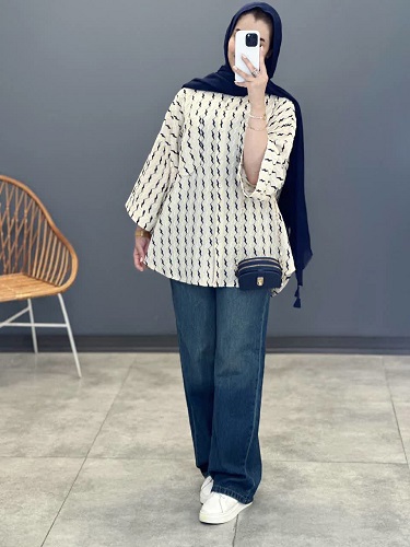 1467- شومیز مراکشی دو جیب