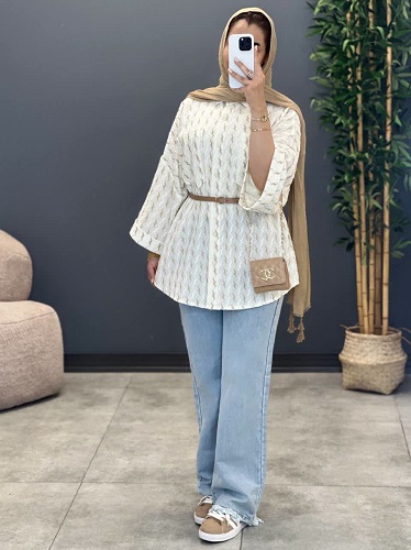 1467- شومیز مراکشی دو جیب