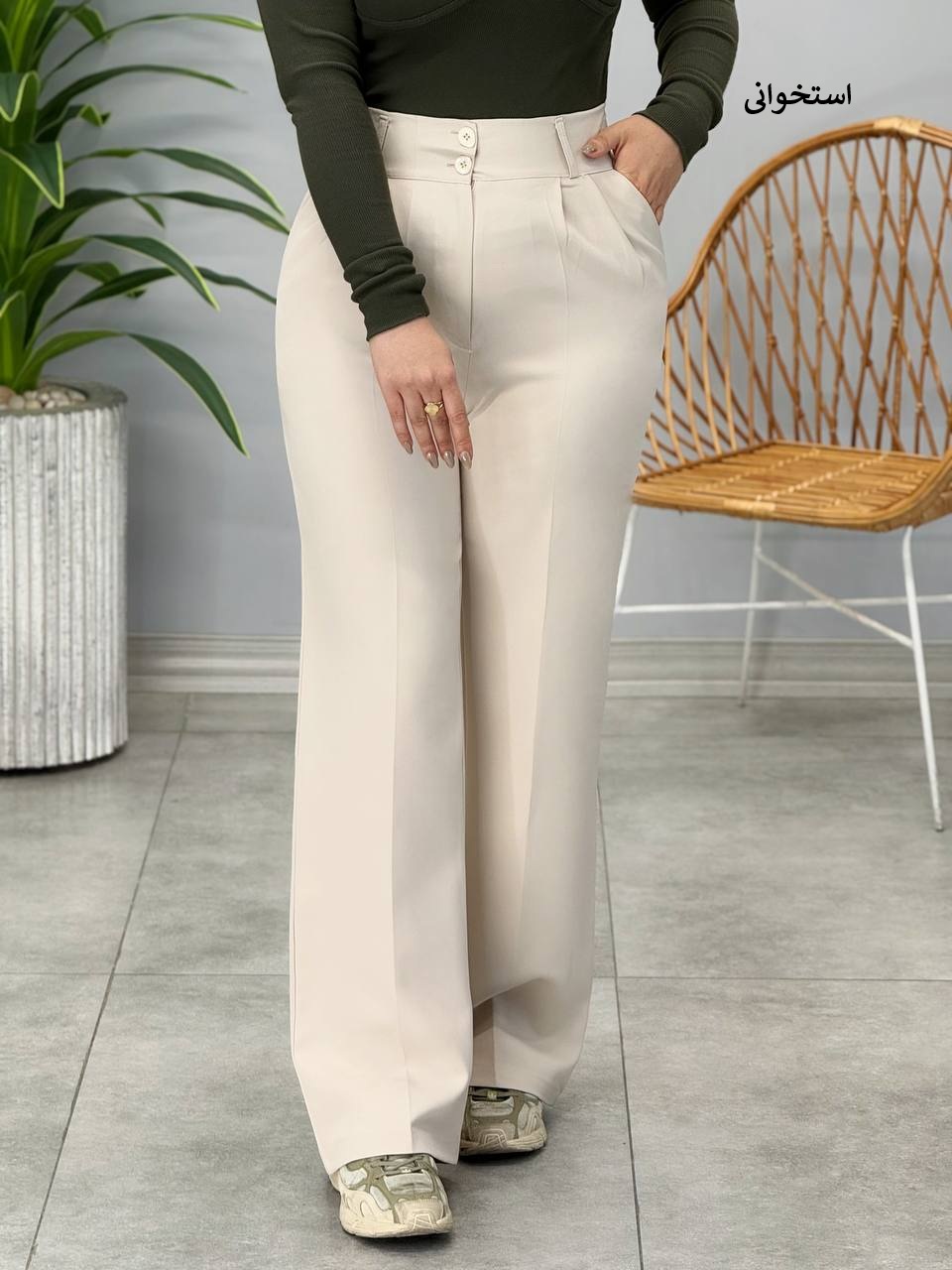 1458- شلوار باربی واید