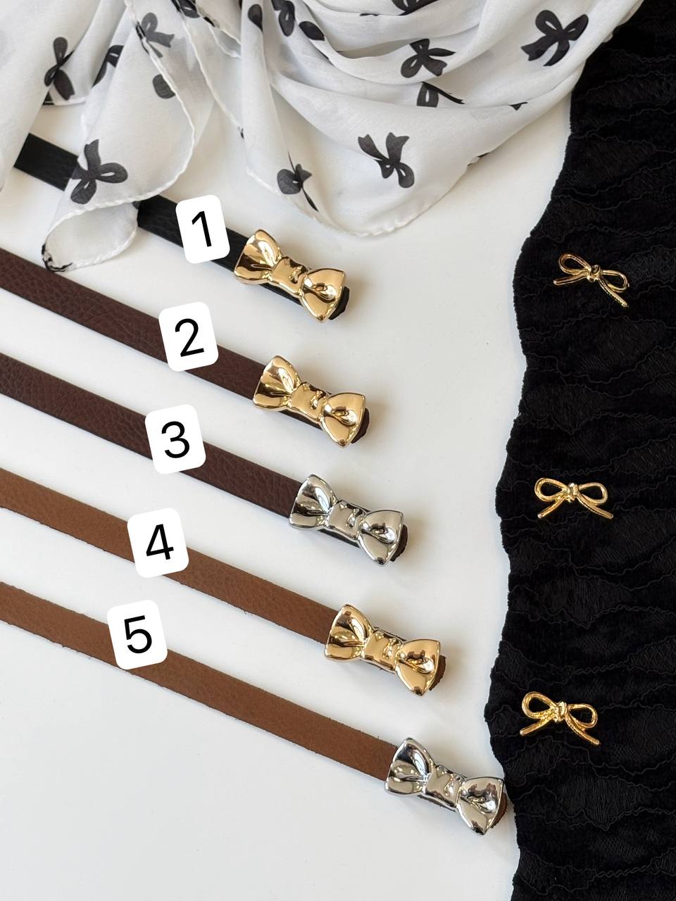 1489- کمربند چرم پاپیون