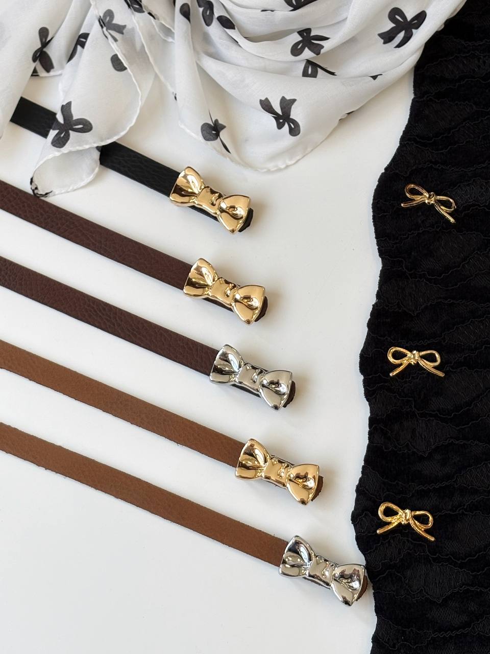 1489- کمربند چرم پاپیون