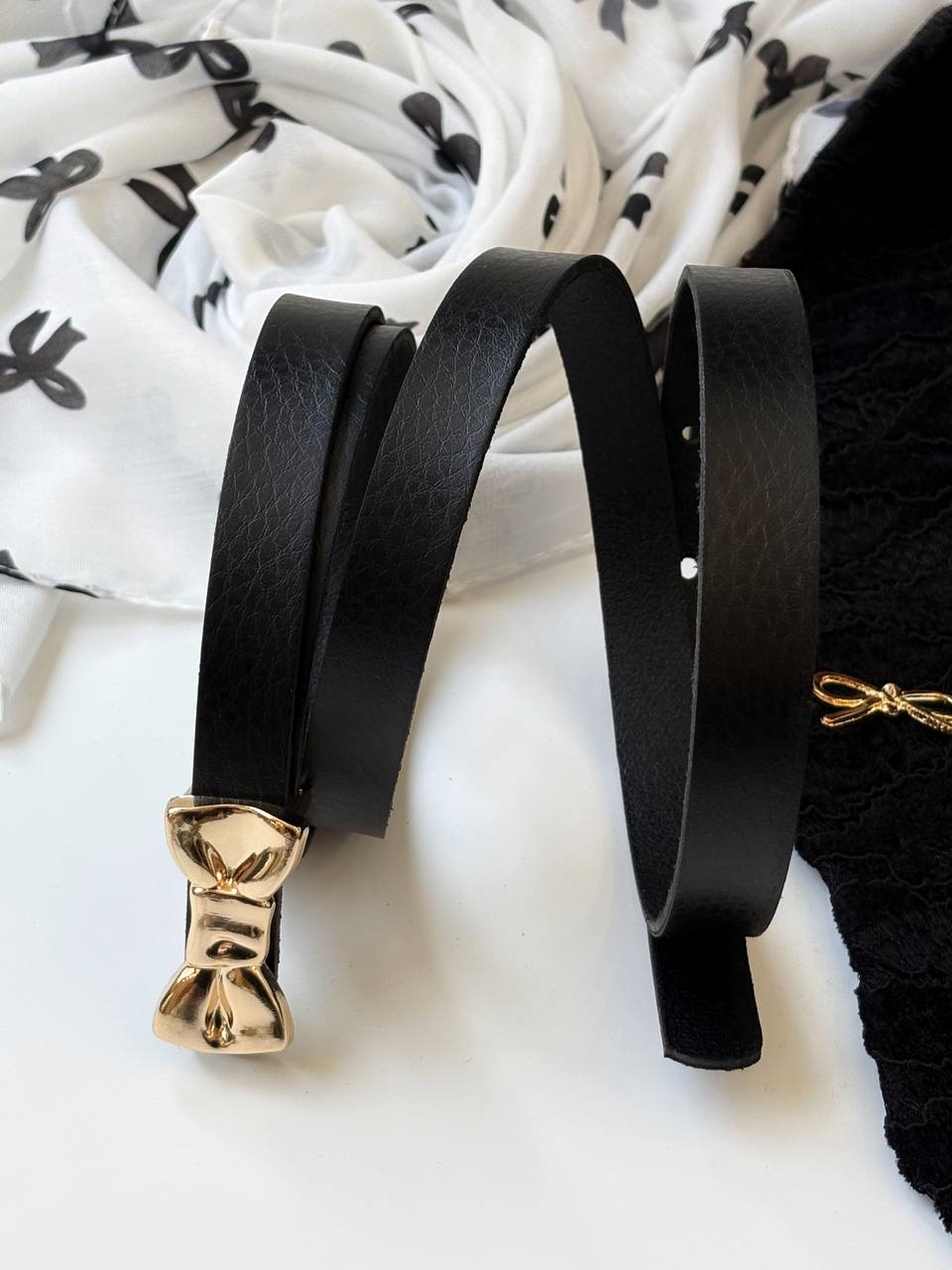 1489- کمربند چرم پاپیون