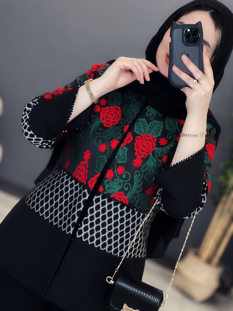 1487- کت رز خرجکار کریستال