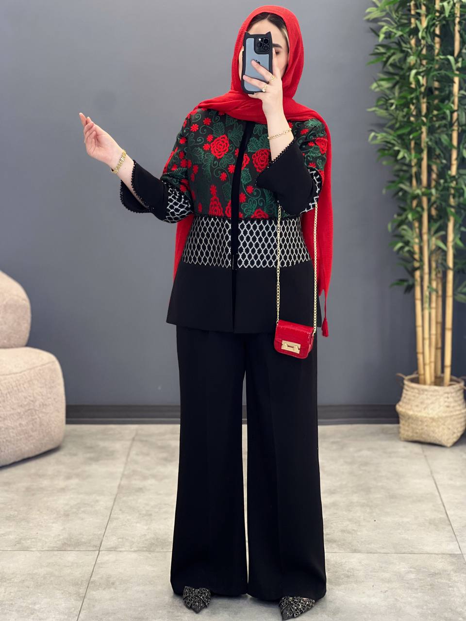 1487- کت رز خرجکار کریستال