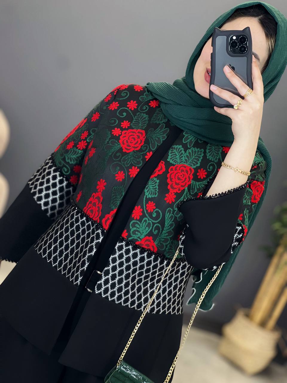 1487- کت رز خرجکار کریستال