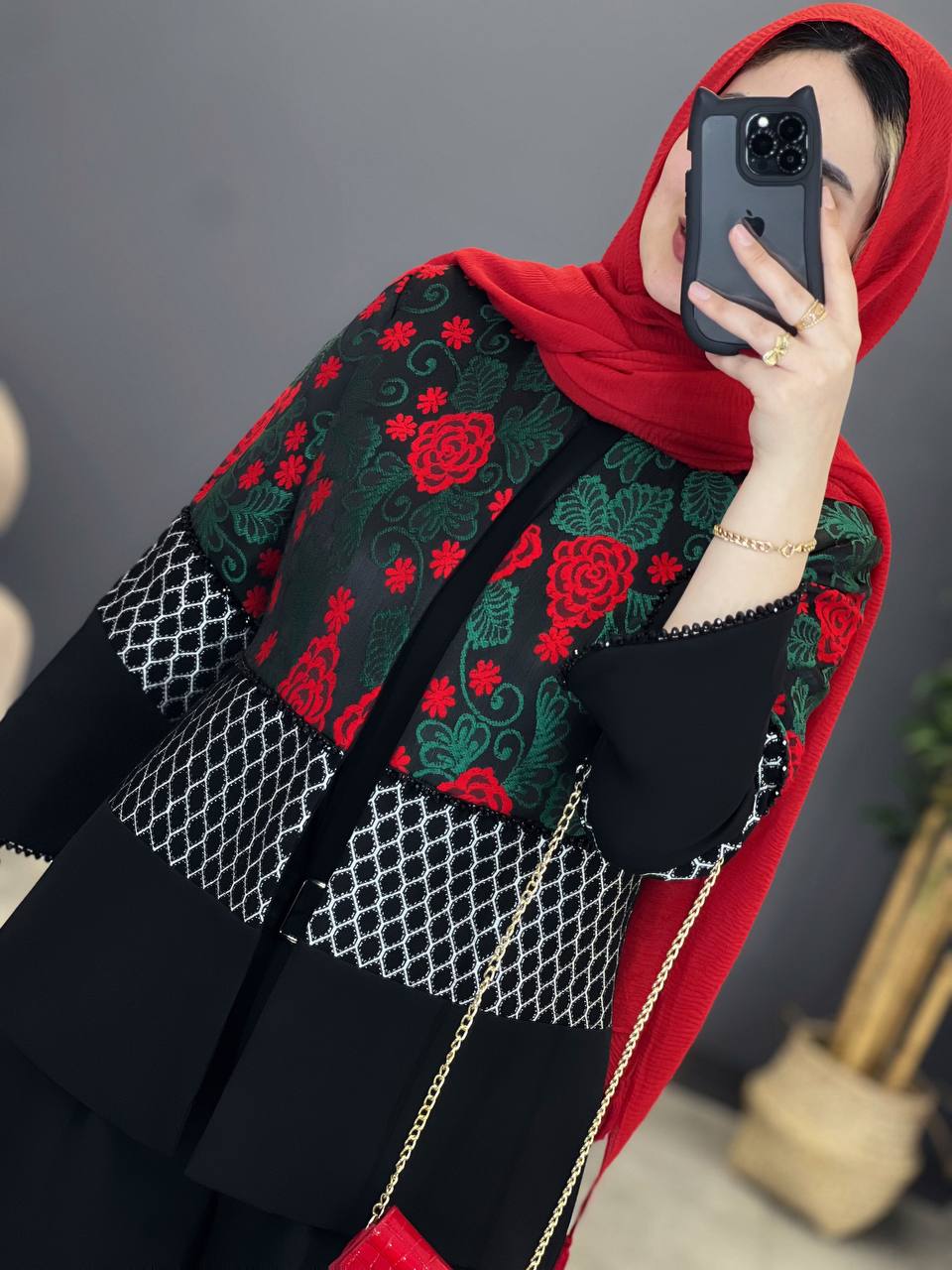 1487- کت رز خرجکار کریستال