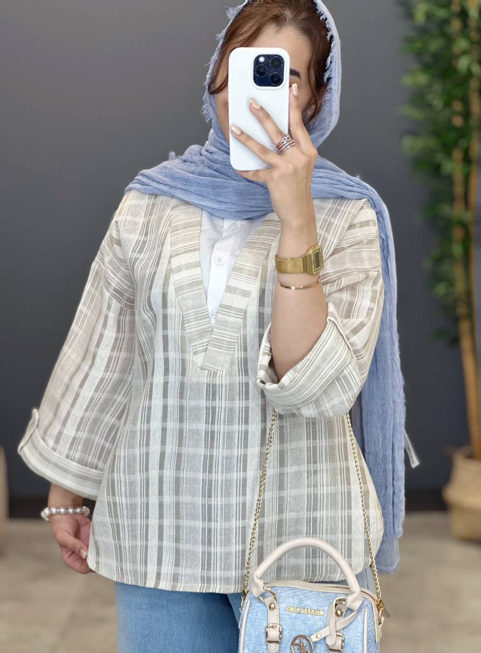 1492- شومیز ترکیبی لینن