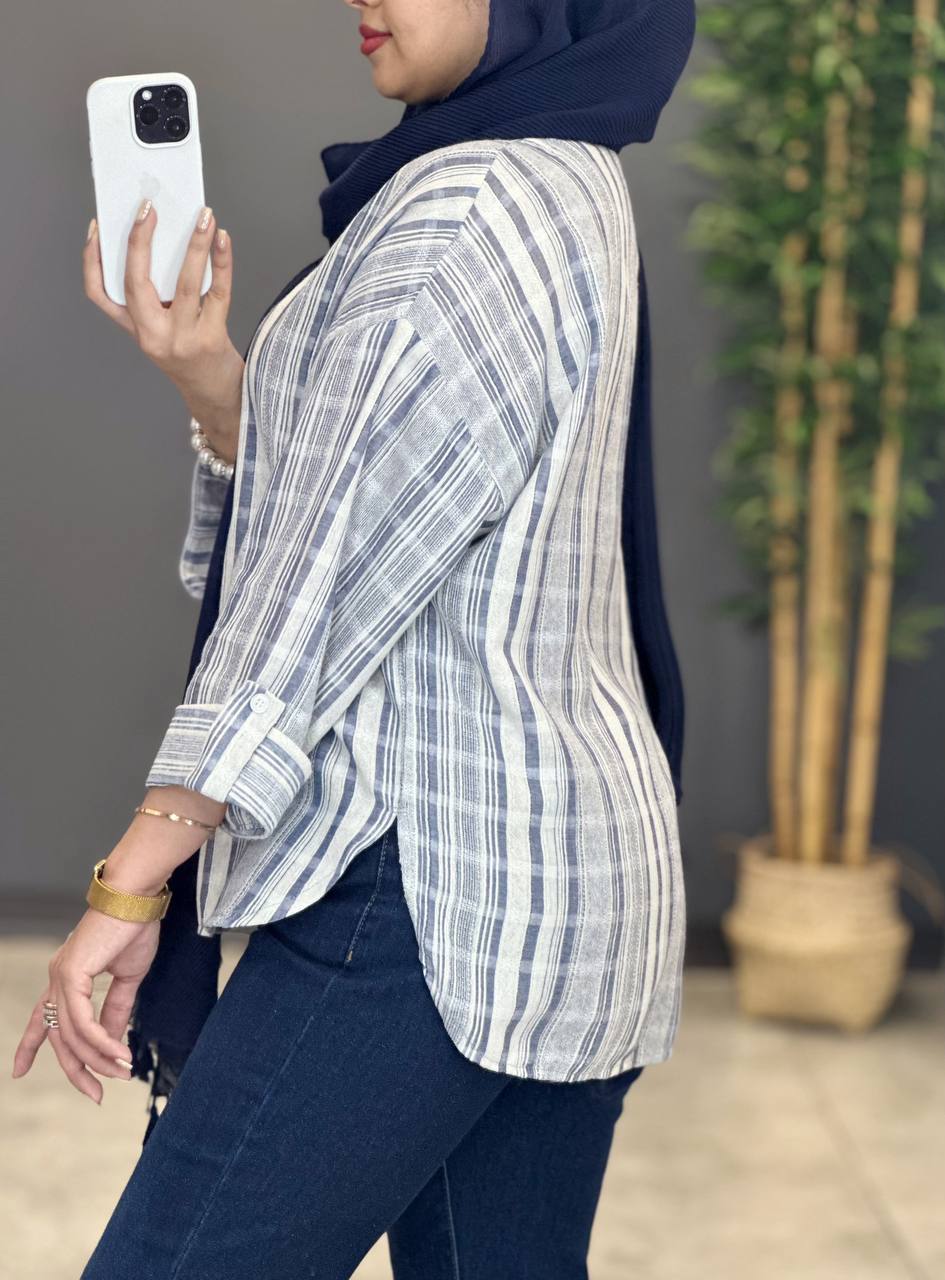 1492- شومیز ترکیبی لینن